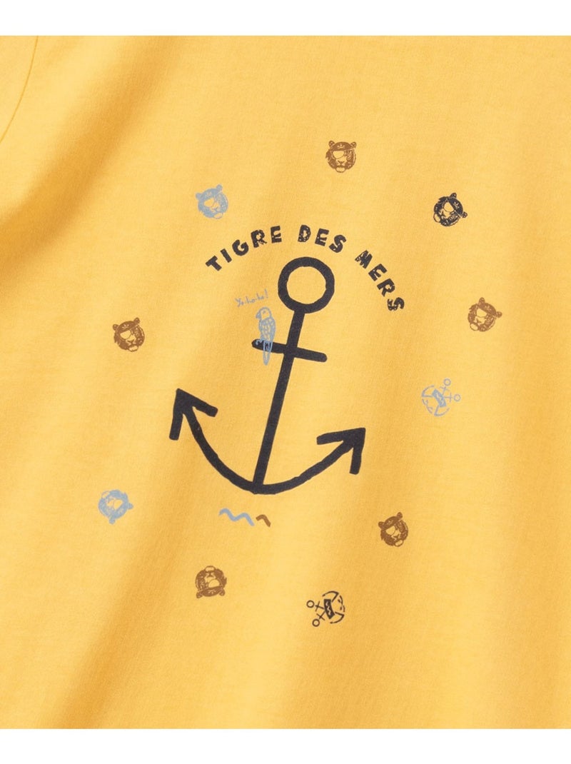 T-shirt manches courtes - Terre de Marins Jaune - Kiabi