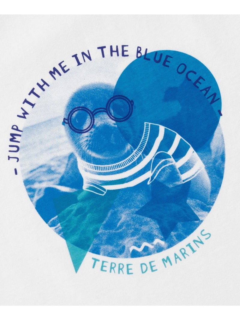 T-shirt manches courtes - Terre de Marins Multicolore - Kiabi