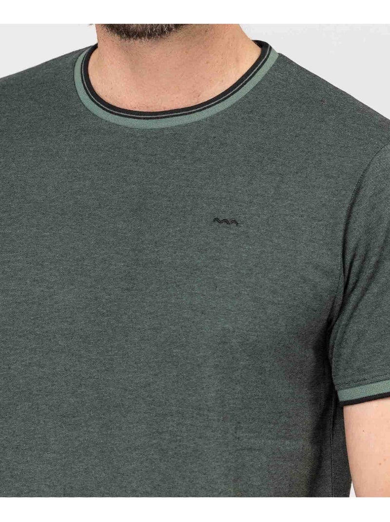 T-shirt manches courtes - Terre de Marins Noir Vert - Kiabi