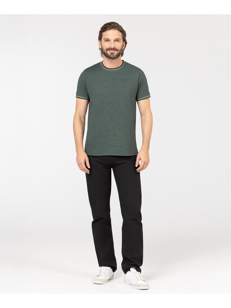 T-shirt manches courtes - Terre de Marins Noir Vert - Kiabi