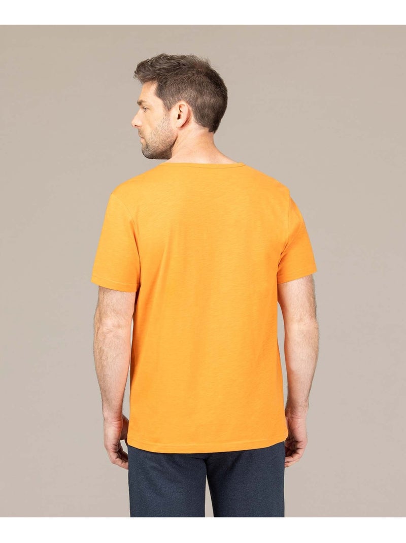 T-shirt manches courtes - Terre de Marins Orange - Kiabi