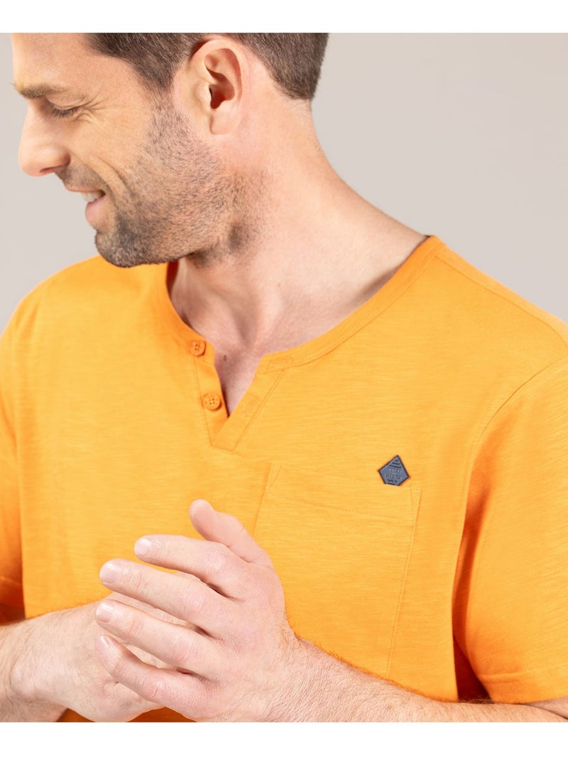 T-shirt manches courtes - Terre de Marins Orange - Kiabi