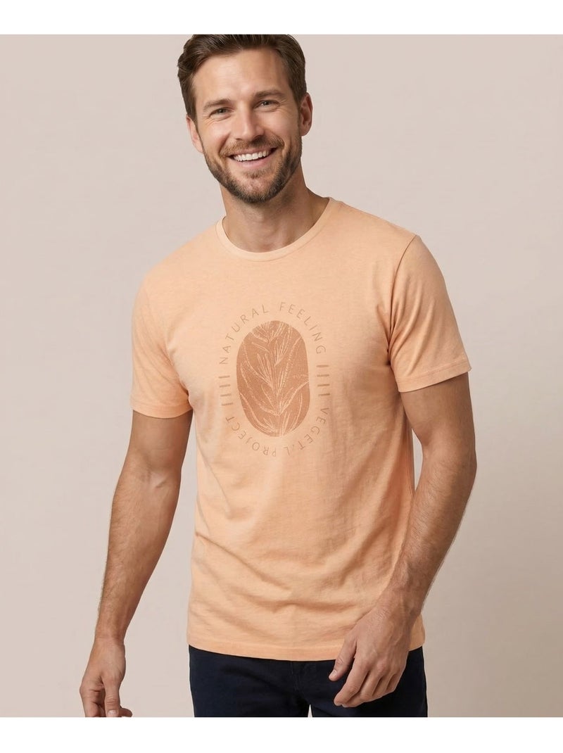 T-shirt manches courtes - Terre de Marins Orange - Kiabi