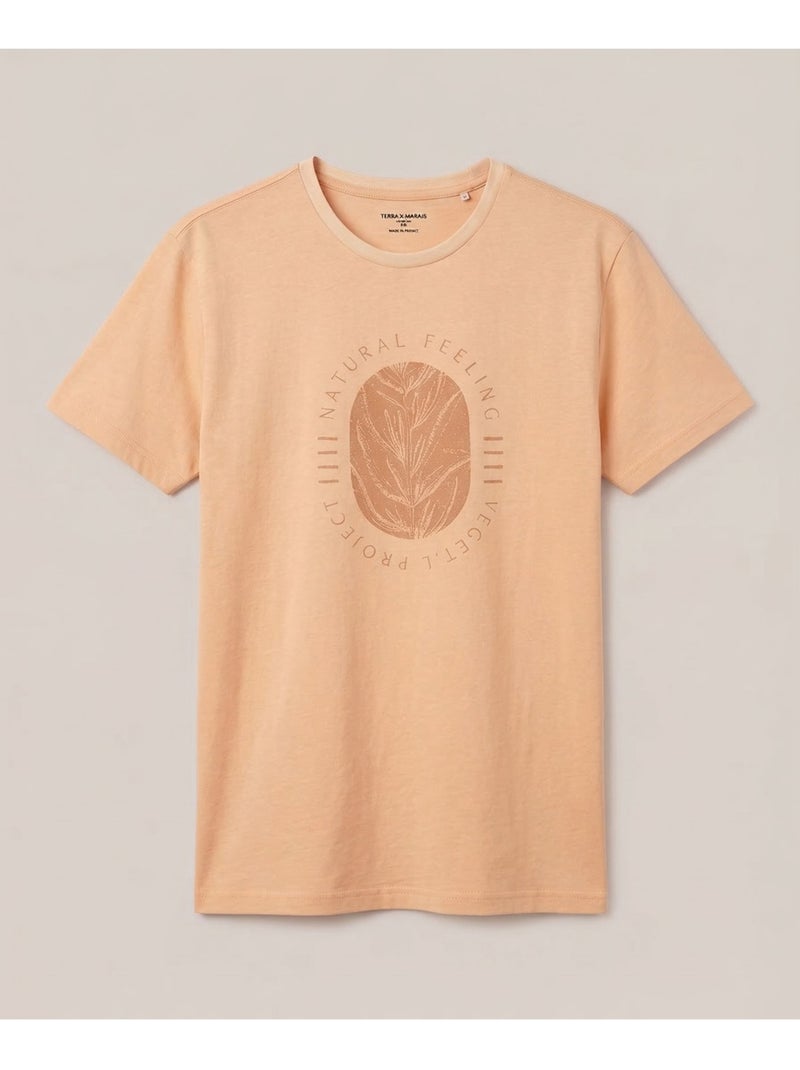 T-shirt manches courtes - Terre de Marins Orange - Kiabi