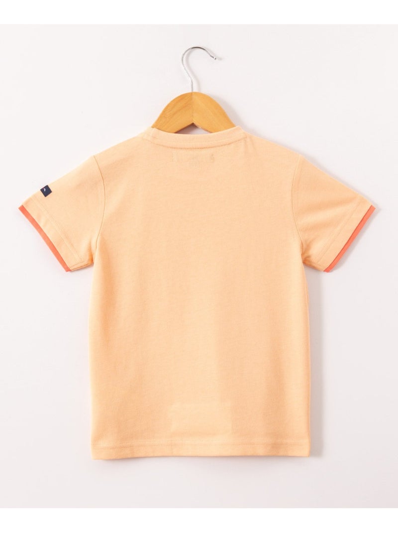 T-shirt manches courtes - Terre de Marins Orange - Kiabi