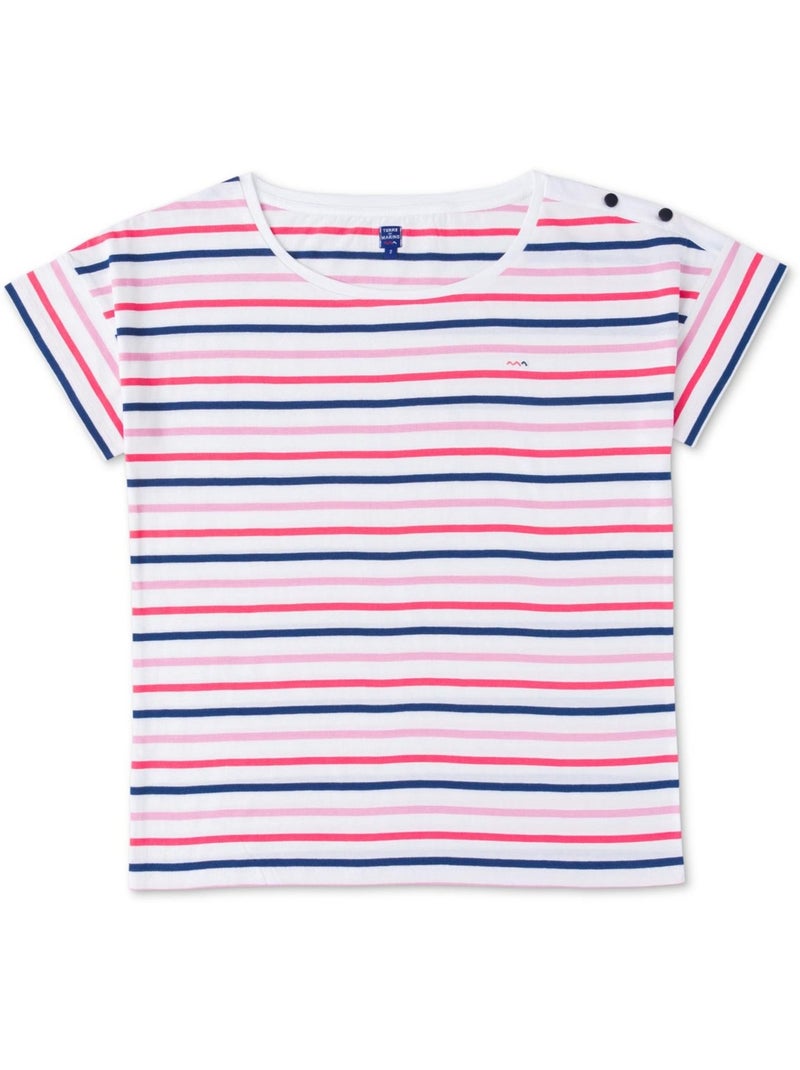 T-shirt manches courtes - Terre de Marins Rose - Kiabi