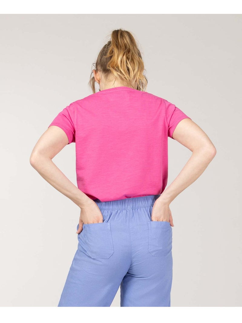 T-shirt manches courtes - Terre de Marins Rose - Kiabi