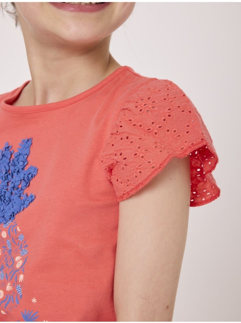 T-shirt manches courtes - Terre de Marins Rouge - Kiabi