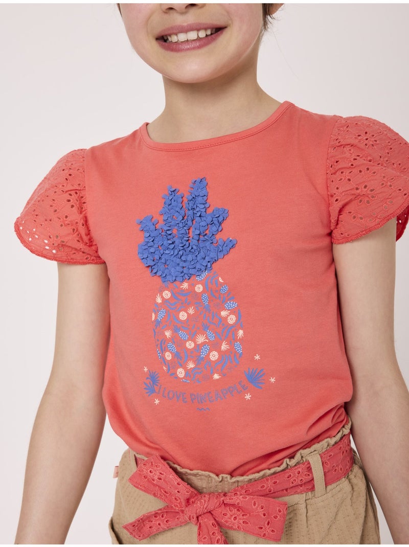 T-shirt manches courtes - Terre de Marins Rouge - Kiabi