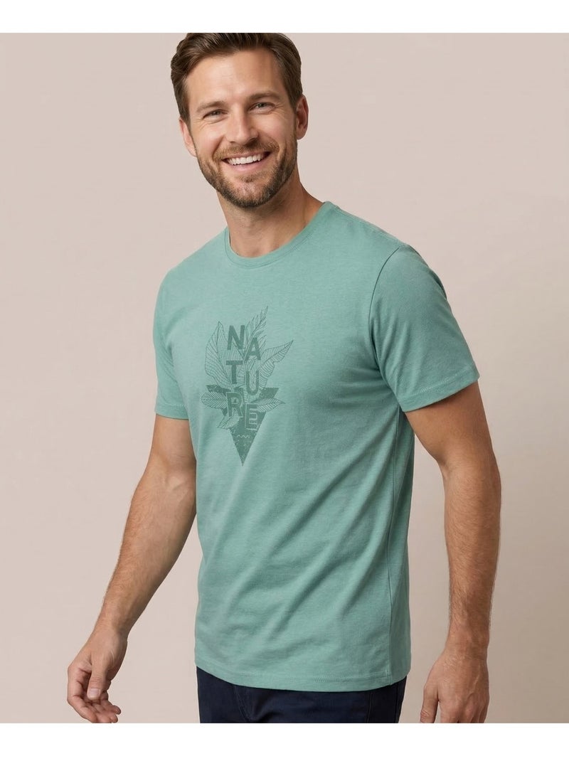 T-shirt manches courtes - Terre de Marins Vert - Kiabi