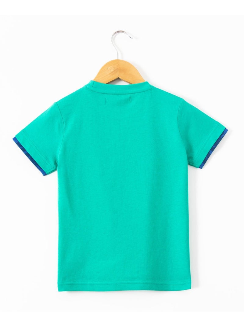 T-shirt manches courtes - Terre de Marins Vert - Kiabi