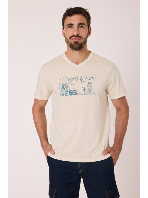 T-shirt manches courtes 100% coton - Terre de Marins - Kiabi