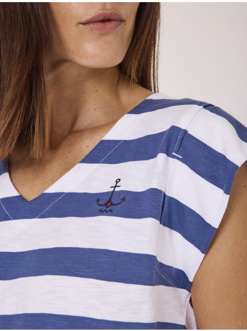 T-shirt manches courtes 100% coton - Terre de Marins - Kiabi