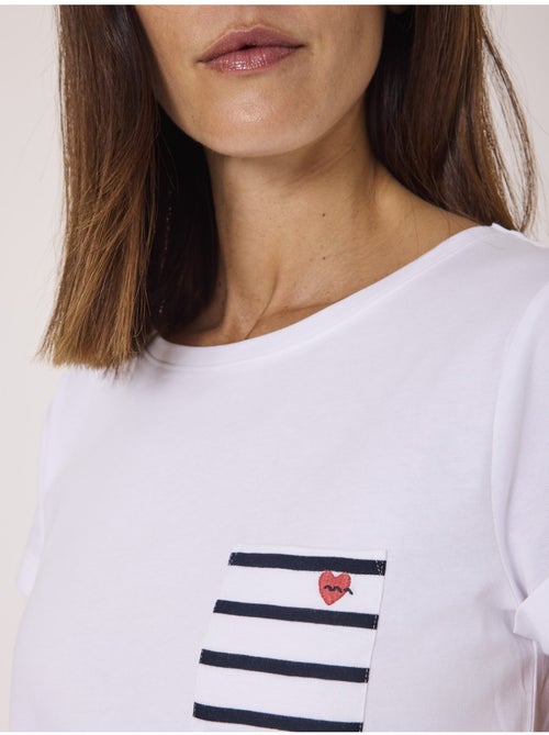 T-shirt manches courtes 100% coton - Terre de Marins - Kiabi