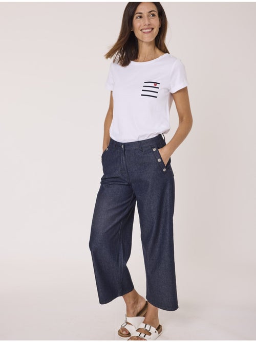 T-shirt manches courtes 100% coton - Terre de Marins - Kiabi