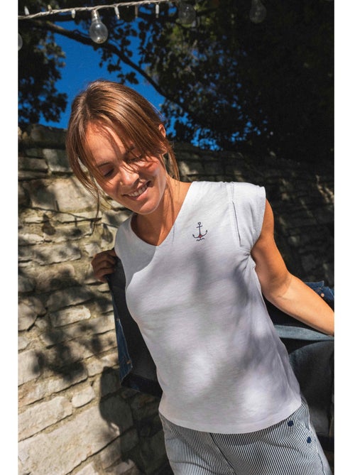 T-shirt manches courtes 100% coton - Terre de Marins - Kiabi