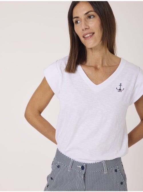 T-shirt manches courtes 100% coton - Terre de Marins - Kiabi