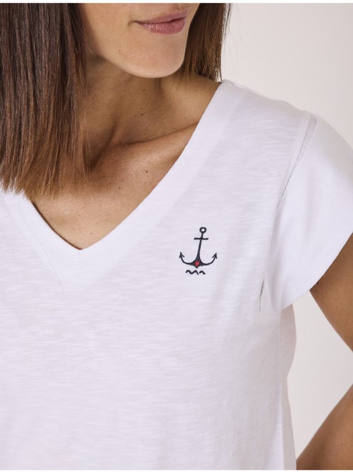 T-shirt manches courtes 100% coton - Terre de Marins - Kiabi