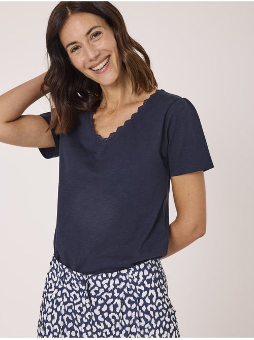 T-shirt manches courtes 100% coton - terre de marins - Kiabi T-shirt manches courtes 100% coton - terre de marins - Kiabi