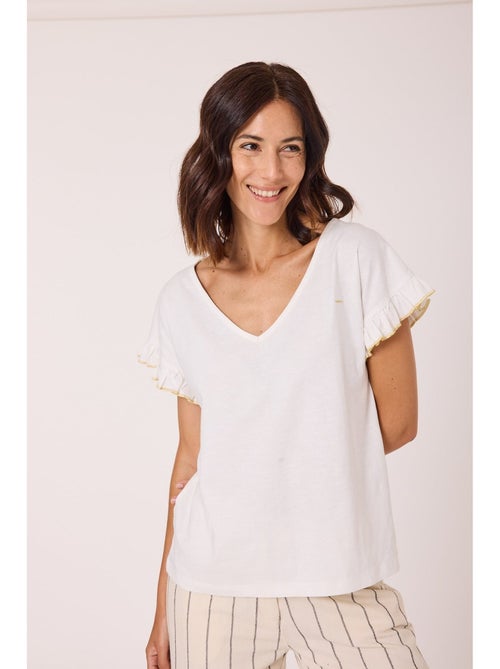 T-shirt manches courtes 100% coton - terre de marins - Kiabi