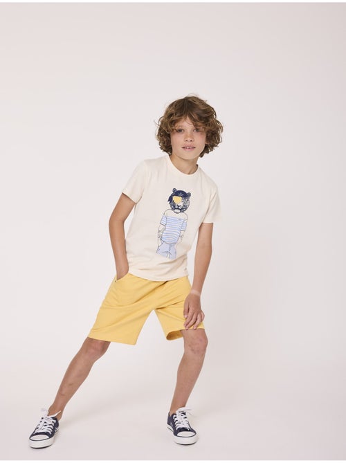 T-shirt manches courtes 100% coton - terre de marins - Kiabi
