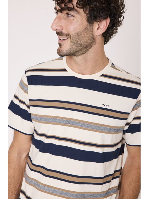 T-shirt manches courtes 100% coton - terre de marins - Kiabi
