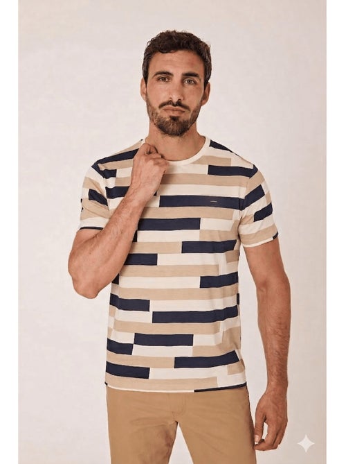 T-shirt manches courtes 100% coton - Terre de Marins - Kiabi