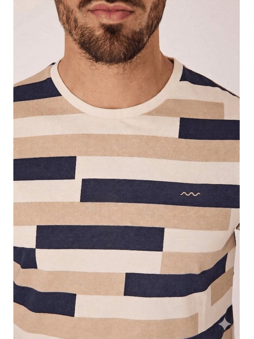 T-shirt manches courtes 100% coton - Terre de Marins - Kiabi