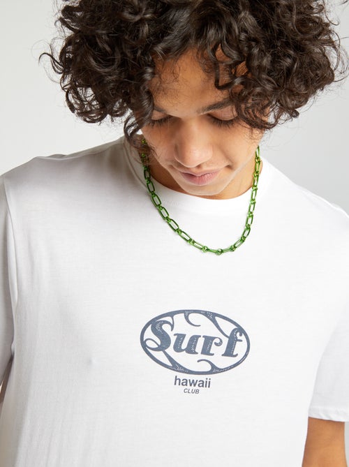 T-shirt manches courtes à inscriptions - Kiabi