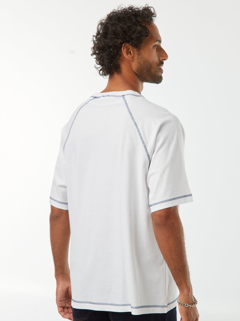T-shirt manches courtes à la coupe oversize Blanc - Kiabi