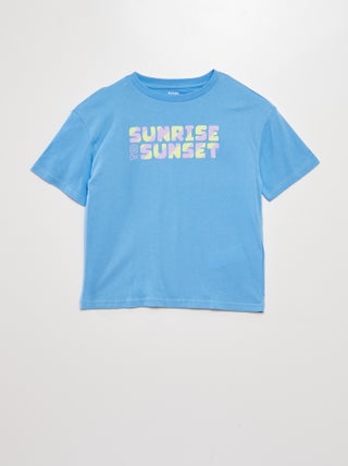 T-shirt manches courtes à message