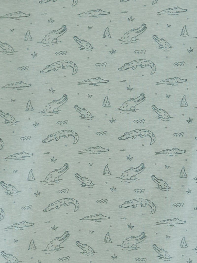 T-shirt manches courtes à motif VERT - Kiabi