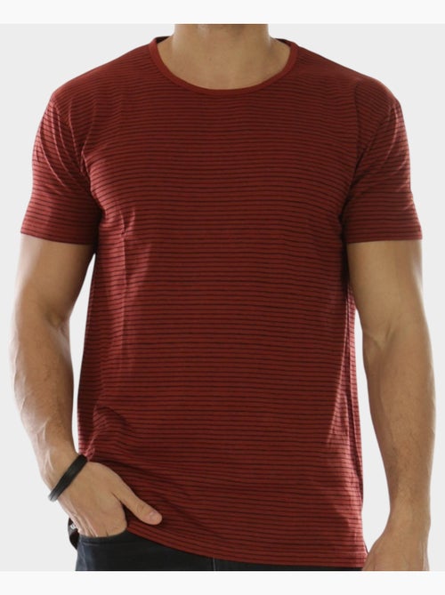 T-shirt manches courtes à rayures - Kiabi