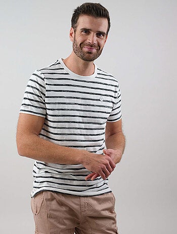 t-shirt manches courtes à rayures 'Deeluxe'
