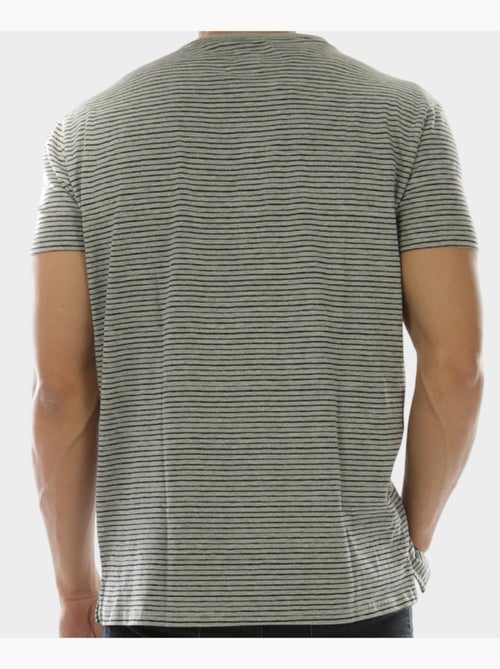 T-shirt manches courtes à rayures - Kiabi