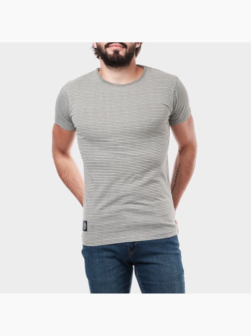 T-shirt manches courtes à rayures - Kiabi
