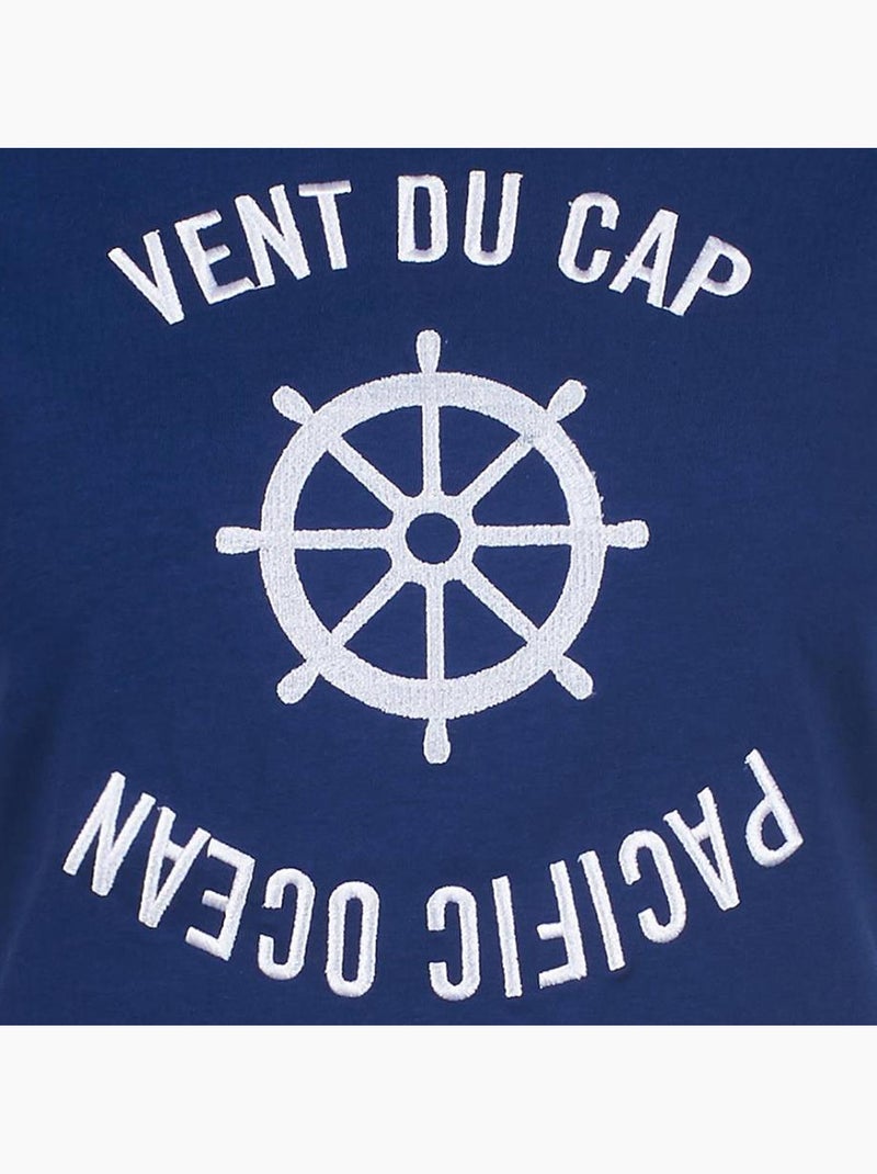 T-shirt manches courtes   ACHERYL - VENT DU CAP Bleu marine - Kiabi