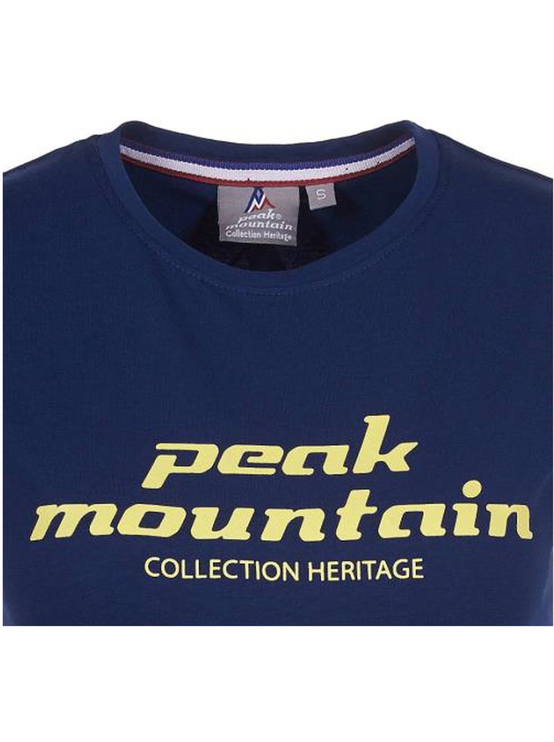 T-shirt manches courtes   ACOSMO - PEAK MOUNTAIN Bleu marine - Kiabi