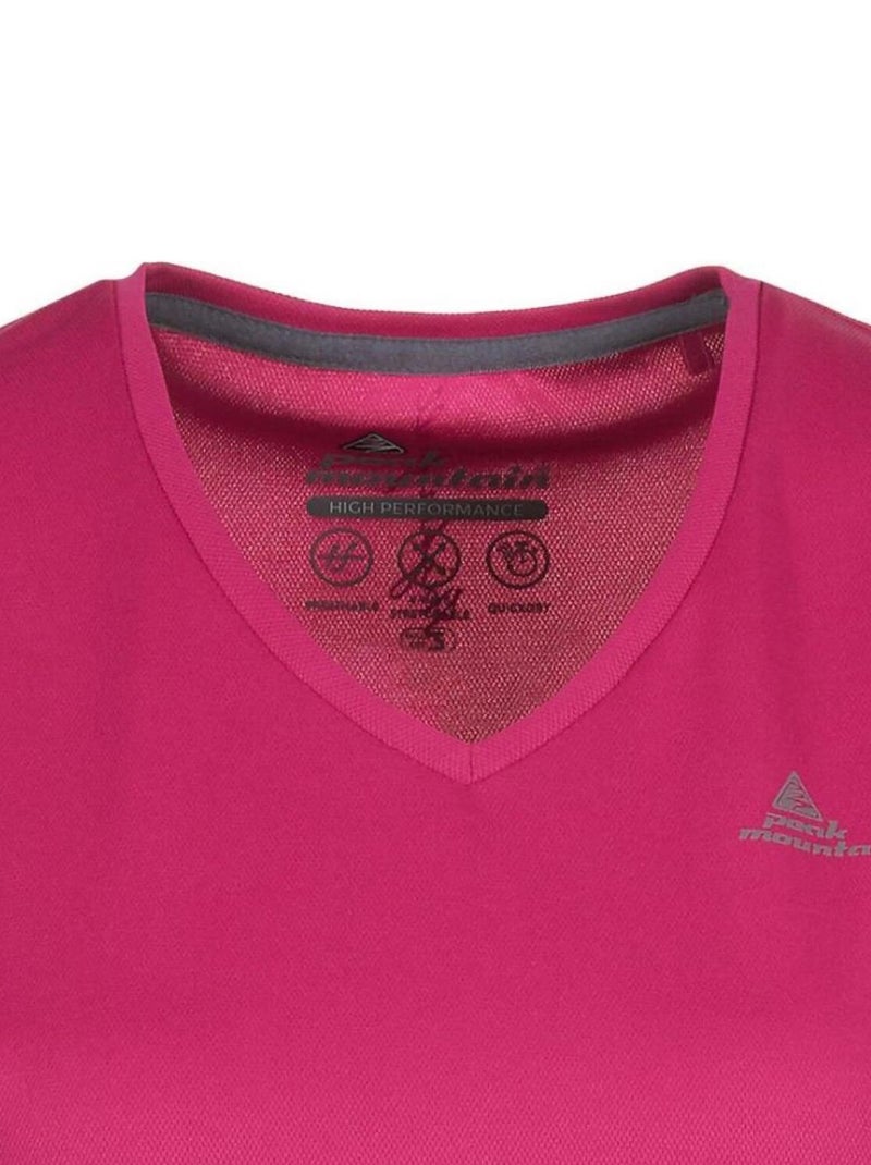 T-shirt manches courtes   ACRIM - PEAK MOUNTAIN Rose - Kiabi