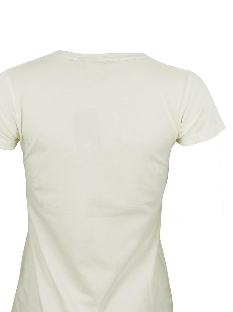 T-shirt manches courtes   AJOJO - PEAK MOUNTAIN Ecru - Kiabi