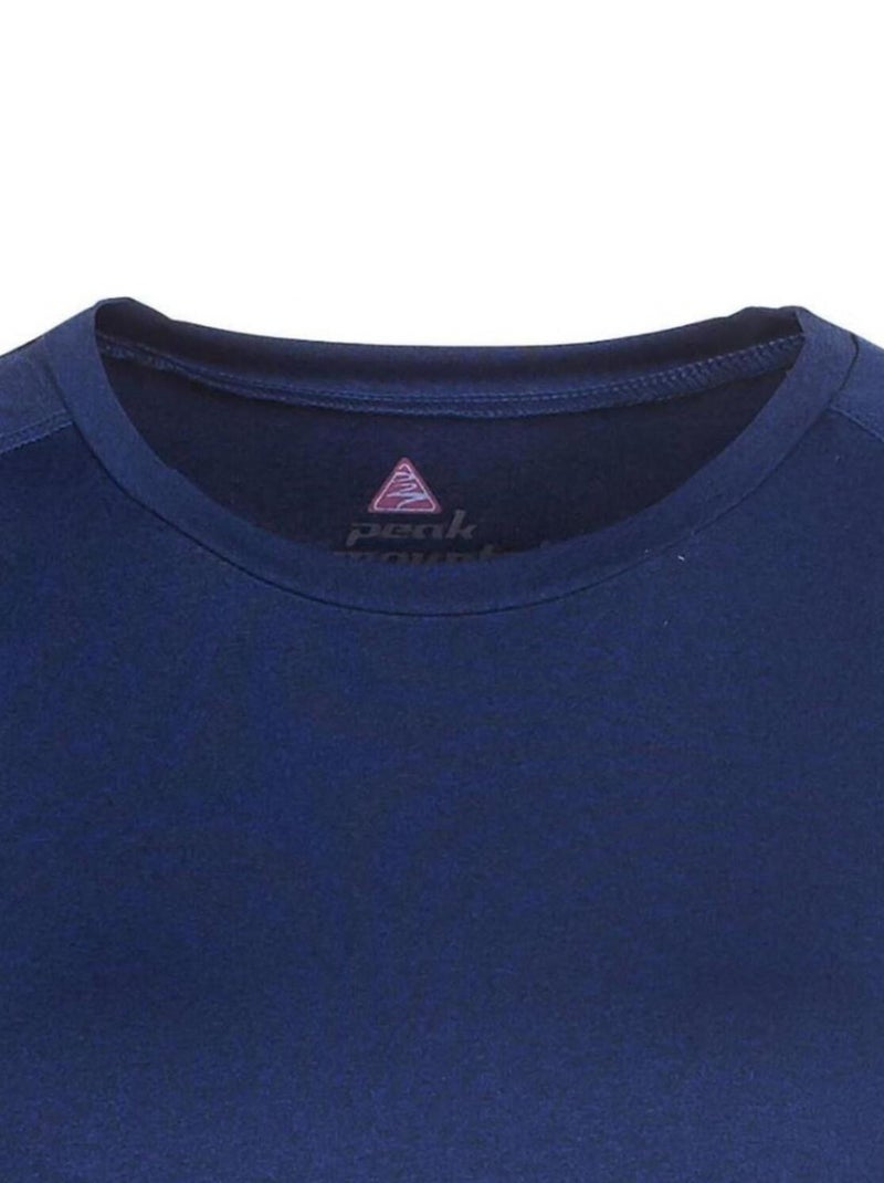 T-shirt manches courtes   ANSHO - PEAK MOUNTAIN Bleu marine - Kiabi