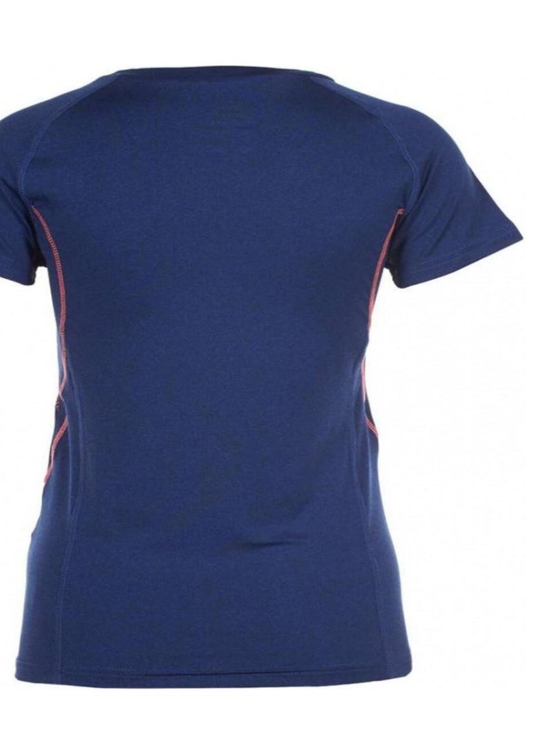 T-shirt manches courtes   ANSHO - PEAK MOUNTAIN Bleu marine - Kiabi