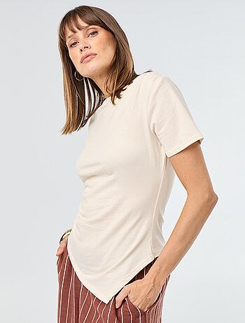 T-shirt manches courtes asymétrique