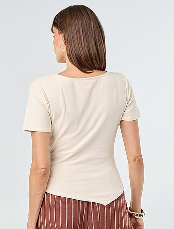 T-shirt manches courtes asymétrique