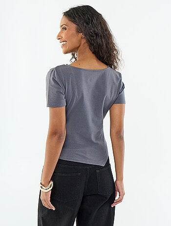 T-shirt manches courtes asymétrique