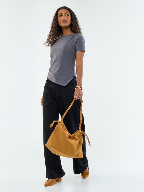 T-shirt manches courtes asymétrique - Kiabi