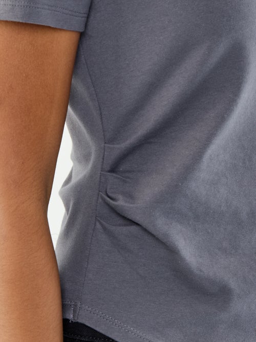T-shirt manches courtes asymétrique - Kiabi