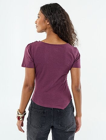 T-shirt manches courtes asymétrique