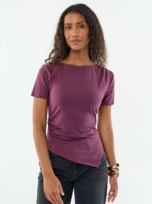 T-shirt manches courtes asymétrique - Kiabi T-shirt manches courtes asymétrique - Kiabi