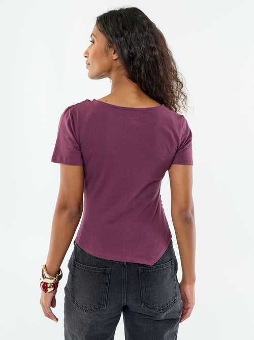T-shirt manches courtes asymétrique - Kiabi T-shirt manches courtes asymétrique - Kiabi